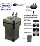 1200 L/h Filtro Canister EF1200U con Luz UV