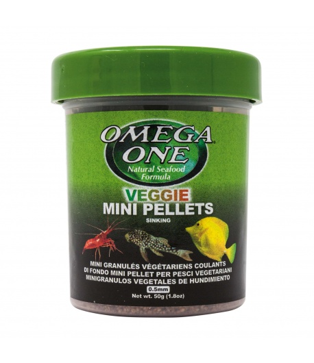 50g Veggie Mini pellets alimento para todo tipo de peces y gambas de agua dulce y salada
